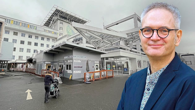 Berndt Urlesberger leitete zwölf Jahre lang die Neonatologie an der Grazer LKH-Uniklinik und ging erst im Vorjahr in Pension. (Bild: Krone KREATIV/Maximilian Kurz Goldenstein, Christian Jauschowetz)