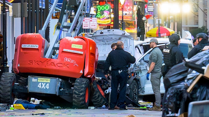 Das Tatfahrzeug (Bild: AFP/Gerald Herbert)