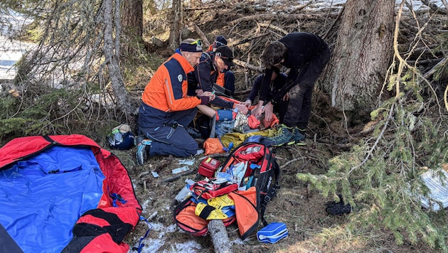 Zehn Bergretter waren im Einsatz. (Bild: Robert Stecker, Bergrettung Tamsweg)