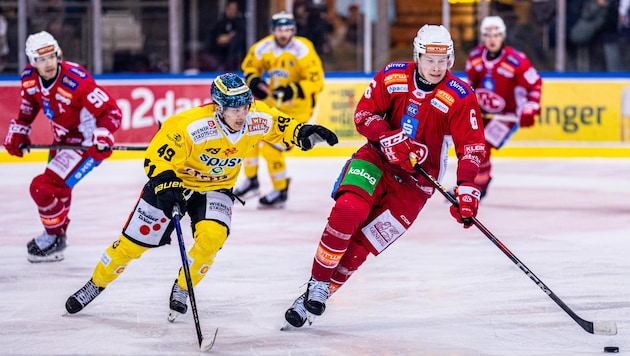 Der KAC gewinnt einen Schlagabtausch bei den Vienna Capitals mit 7:4. (Bild: GEPA)