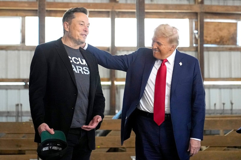 Trump und sein Regierungsberater Musk (Bild: Copyright 2024 The Associated Press. All rights reserved.)