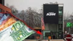 KTM sorgte im letzten Jahr für drei der fünf größten Firmenpleiten. Insgesamt schlitterten in Oberösterreich 701 Unternehmen in die Insolvenz. (Bild: Krone KREATIV/Daniel Scharinger, Adobe Stock)