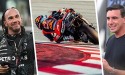 Der mehrfache Formel-1-Weltmeister Lewis Hamilton (li.) soll beim MotoGP-Team einsteigen, Mark ...