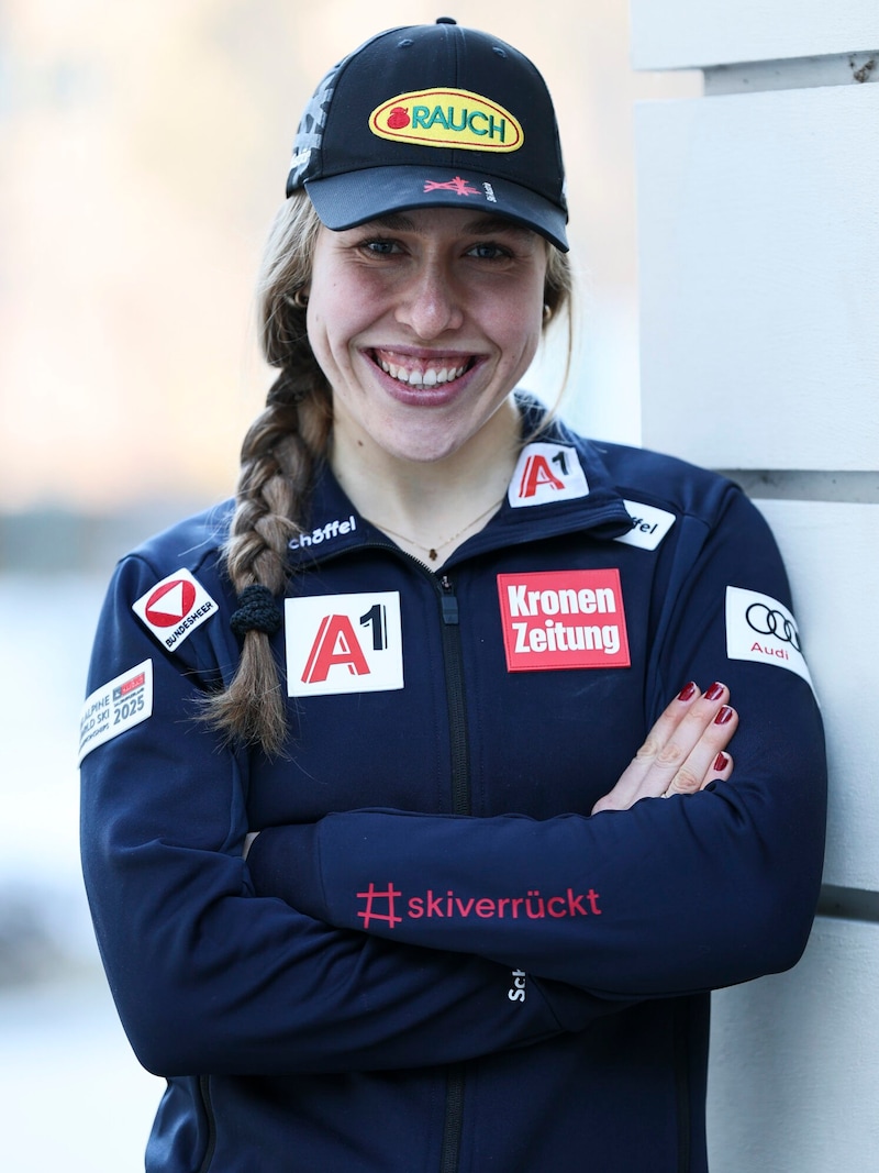 Victoria Olivier hat derzeit gut lachen! Nach den ersten Weltcuppunkten in Kranjska Gora, steht sie nun auch im Europacup ganz vorne. (Bild: GEPA)