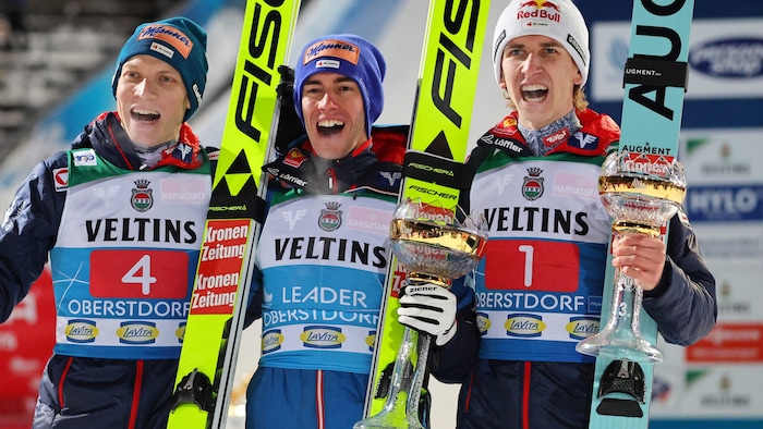 Jan Hörl, Stefan Kraft und Daniel Tschofenig