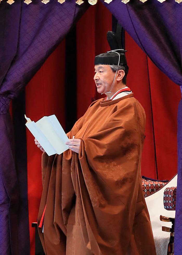Tenno Naruhito bei seiner Thronbesteigung 2019