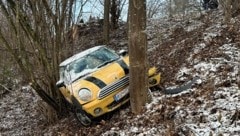 Das Auto landete zwischen Bäumen. (Bild: ZOOM Tirol)