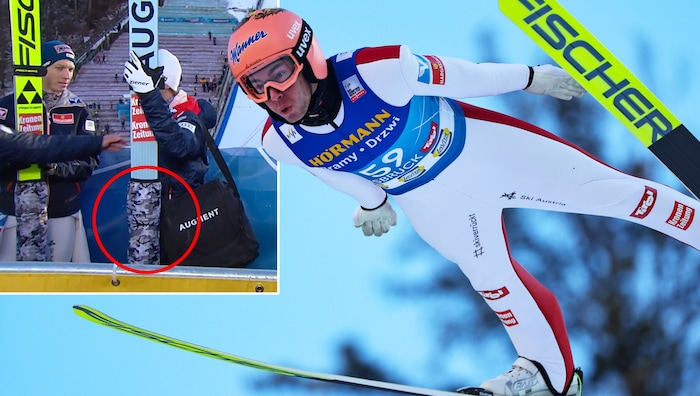 The ÖSV team around Stefan Kraft (right) suddenly covered the bindings in Innsbruck.