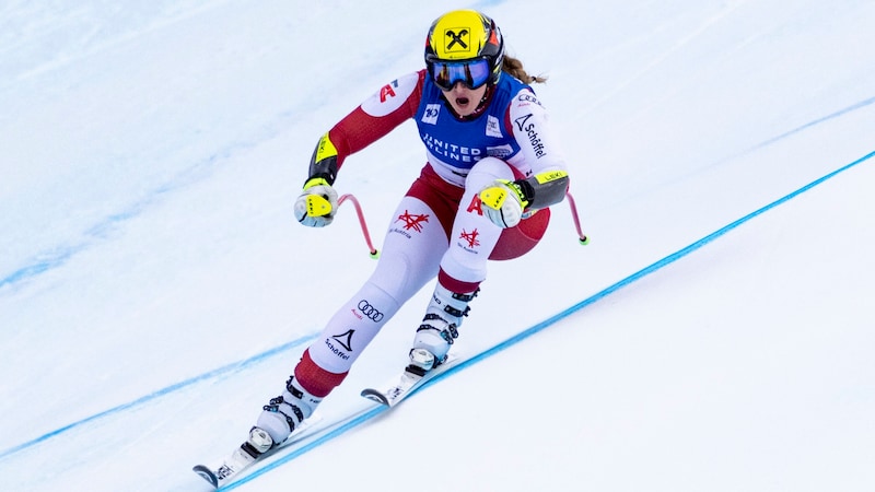 Nina Ortlieb bestritt in ihrer Comebacksaison erst drei Rennen, ließ aber bereits wieder ihre Stärke aufblitzen. (Bild: GEPA pictures)