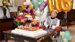 Die Japanerin Tomiko Itooka wurde unglaubliche 116 Jahre alt.   (Bild: APA/AFP/Courtesy of Ashiya City/Handout)