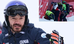Cyprien Sarrazin stürzte in Bormio schwer, schlug mit dem Kopf auf der Piste auf.