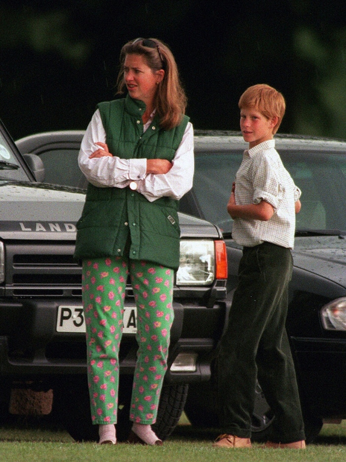 Prince Harry with nanny Tiggy in 1997