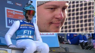 Mit leichten Abschürfungen im Gesicht stürzte sich Maximilian Lienher am Samstag die ...