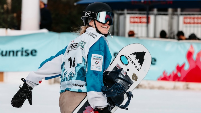 A satisfied smile on Hanna Karrer's face