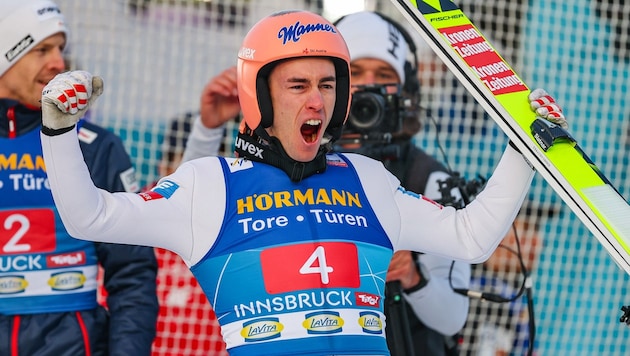 Stefan Kraft hatte am Bergisel jeden Grund zum Feiern. (Bild: GEPA/GEPA pictures)