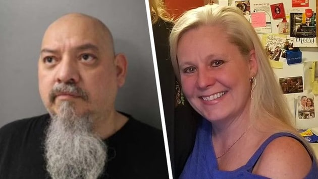 Daniel Garcia (l.) erschoss seine Schwägerin Kellie Barnett (r.), weil er sie schlaftrunken für einen Einbrecher hielt. (Bild: Krone KREATIV/Schaumburg Police Department Facebook)