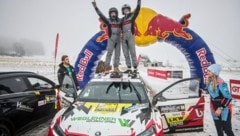 Die Jännerrallye-Sieger Michael „Eiskönig“ Lengauer und Co-Pilot Erik Fürst. (Bild: Sportmediapics.com/ Wolfgang Hackl)