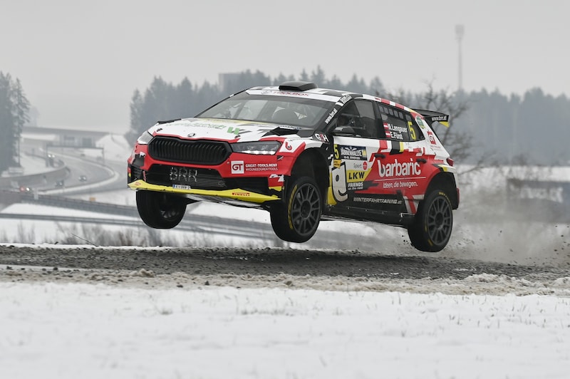 Im BRR-Skoda-Fabia RS Rally2 flog Michael Lengauer förmlich zum Sieg. (Bild: Binder Manfred/Manfred Binder/SMP)