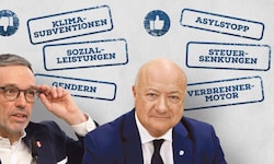 FPÖ-Chef Herbert Kickl und ÖVP-Chef Christian Stocker