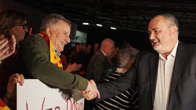 Burgenlands Landeshauptmann Hans Peter Doskozil am Montag in Oberwart (Bild: APA/Erwin Scheriau)