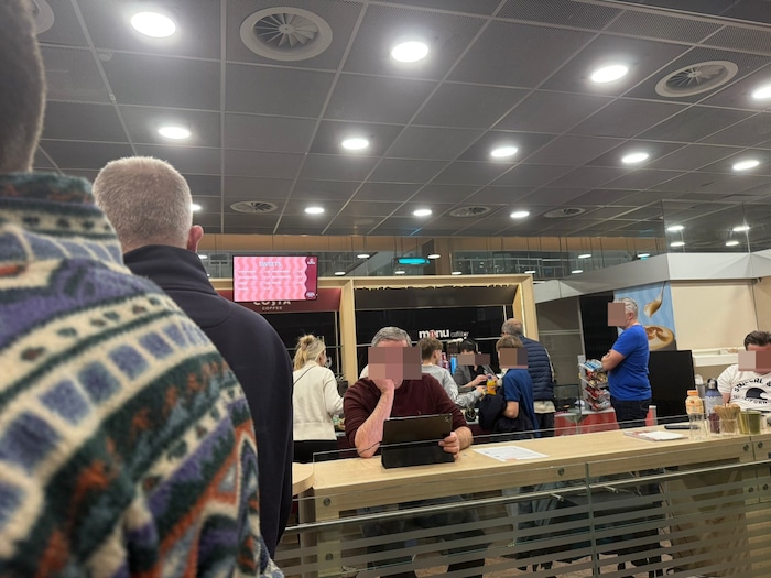 They received meal vouchers from the airline.