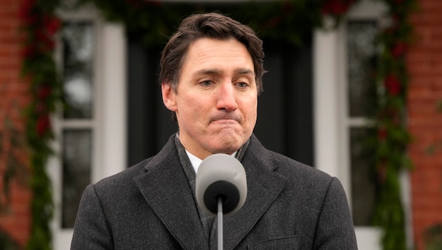 Canada's outgoing Prime Minister Justin Trudeau (Bild: AP/Adrian Wyld)