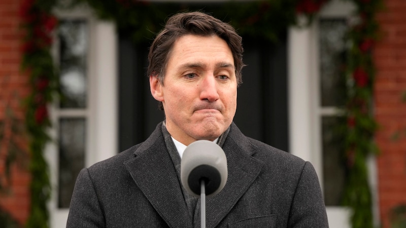 Kanadas scheidender Premierminister Justin Trudeau (Bild: AP/Adrian Wyld)