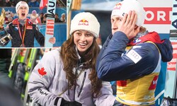Triumph bei der Tournee – Daniel Tschofenig und seine Herzdame Alexandria Loutitt können es ...