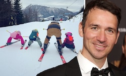 Felix Neureuther mit seinen drei Kindern