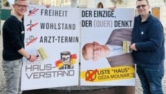 Géza Molnár beim Start seines Wahlkampfes. (Bild: Liste Hausverstand)