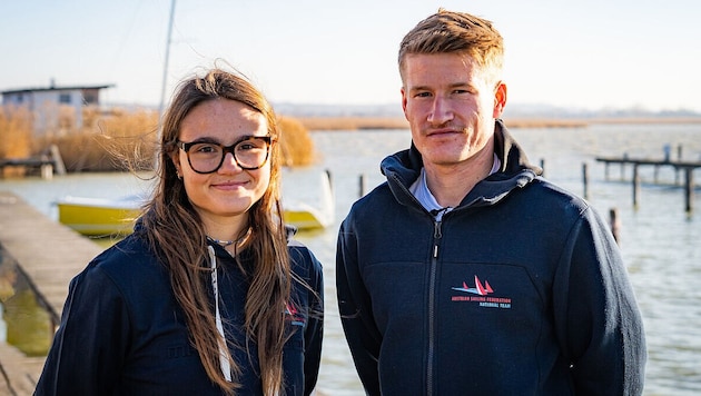 Clara Stamminger with Lukas Haberl. (Bild: OeSV/Dominik Matesa)