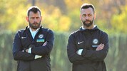 „Chef“ Jürgen Säumel und sein Co-Trainer Michael Madl sind mit der Vorbereitung bisher ...