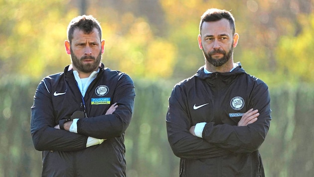 „Chef“ Jürgen Säumel und sein Co-Trainer Michael Madl sind mit der Vorbereitung bisher zufrieden. (Bild: Pail Sepp/Sepp Pail)