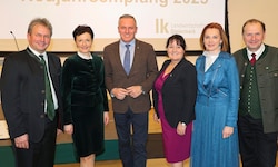 Von links: Franz Titschenbacher, Maria Pein, Mario Kunasek, Manuela Khom, Simone Schmiedtbauer ...
