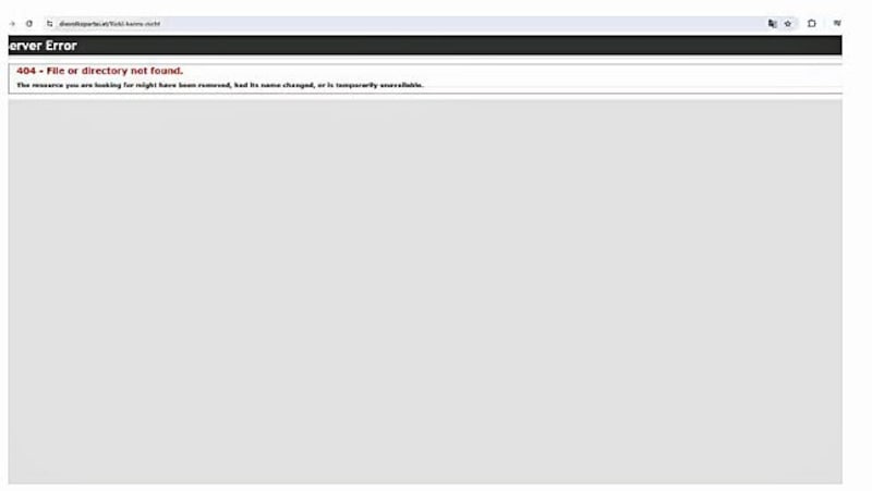 The ÖVP's "Kickl can't do it" website is offline. (Bild: Screenshot/dievolkspartei.at)