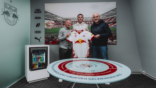 Stephan Reiter, Tim Trummer, Rouven Schröder (von links nach rechts). (Bild: FC Red Bull Salzburg)