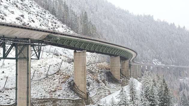 The new construction of the Lueg Bridge will start in spring. Cost: around 200 to 300 million euros (Bild: Johanna Birbaumer)