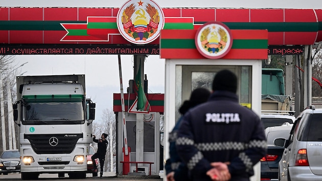 The border between the Republic of Moldova and Transnistria (Bild: APA/AFP/Daniel MIHAILESCU)