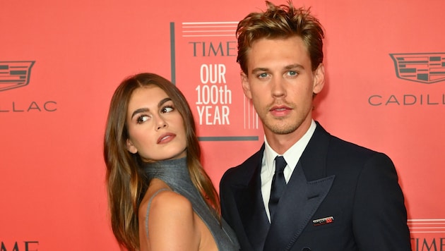 Kaia Gerber und Austin Butler haben sich nach rund drei Jahren Liebe getrennt. (Bild: APA/AFP/ANGELA WEISS)