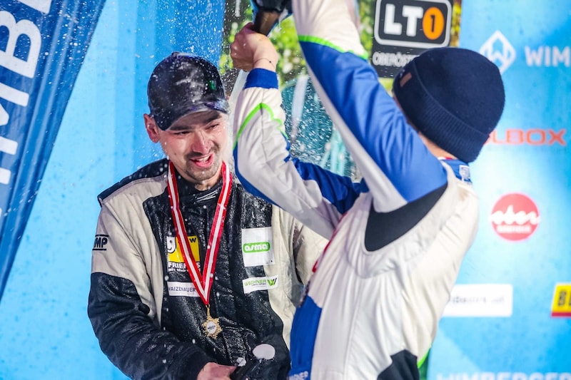 Schon letztes Jahr jubelte Lengauer über den Sieg bei der Jännerrallye. (Bild: GEPA/GEPA pictures)