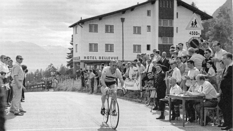 The Hungerburg bike race around 1970. (Bild: Stadtarchiv Innsbruck/Frischauf)