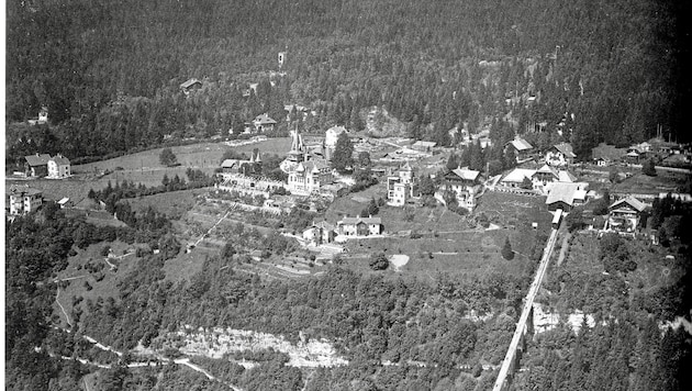 The aerial photograph shows Hungerburg in 1927. (Bild: Stadtarchiv Innsbruck)