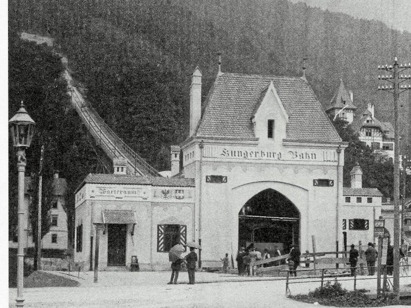 The old valley station of the Hungerburgbahn. (Bild: Stadtarchiv Innsbruck)