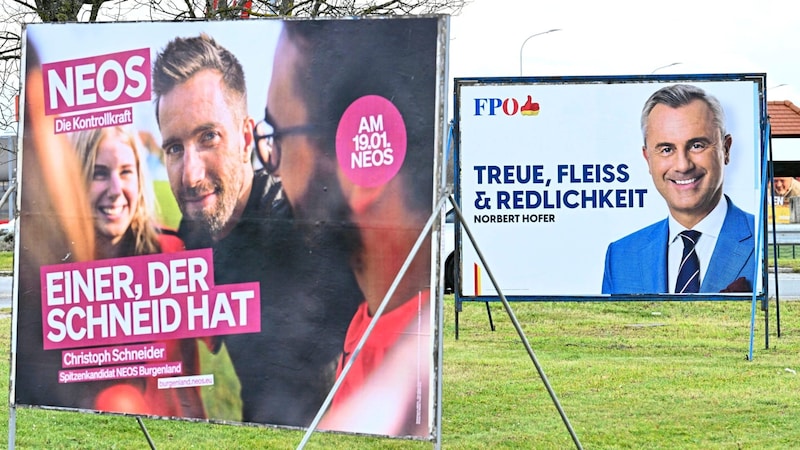 The election campaign in Burgenland is entering its finale. (Bild: APA/HANS KLAUS TECHT / APA / picturedesk.com)