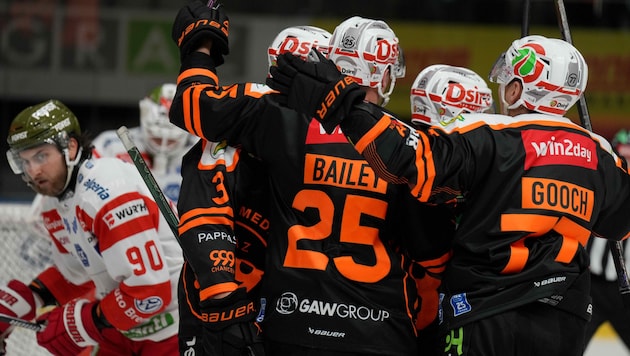 Important win in the bunker! The Graz99ers defeated Bolzano 2:1 at home. (Bild: GEPA/GEPA pictures)