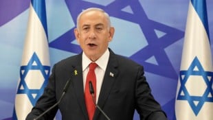 Israels Premier Benjamin Netanyahu betrachtet den Krieg im Gazastreifen als Kampf gegen „das Böse“, und dieser Kampf ist „noch lange nicht vorbei“. (Bild: APA/Copyright 2024 The Associated Press. All rights reserved.)