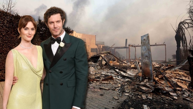 Series stars Leighton Meester and Adam Brody also lost their homes in the fire. (Bild: Krone KREATIV/www.photopress.at, APA/Getty Images via AFP/GETTY IMAGES/Amy Sussman)