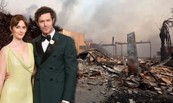 Auch die Serienstars Leighton Meester und Adam Brody haben durch die Feuerwalze ihr Heim ...