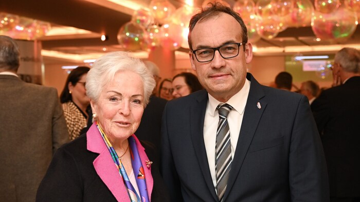 Handels-Grande-Dame Maria Pfeiffer und Fussl-Geschäftsführer Ernst Mayr.