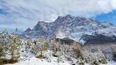 Das Tiroler Zugspitzmassiv ragt oberhalb der Gamsalm empor. (Bild: Peter Freiberger)